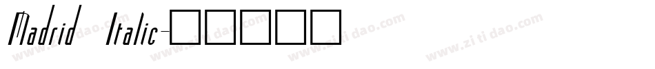 Madrid Italic字体转换